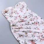 2025 Printing Casual Dressese Floral Print Sleeveless Maxi High Waist Ruffled Bodycon Dress Small MOQ - Image 4