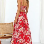 2025 High Quality Digital Printing Casual Dresses Floral Print Deep V Neck Women's Dress Small MOQ - Image 3